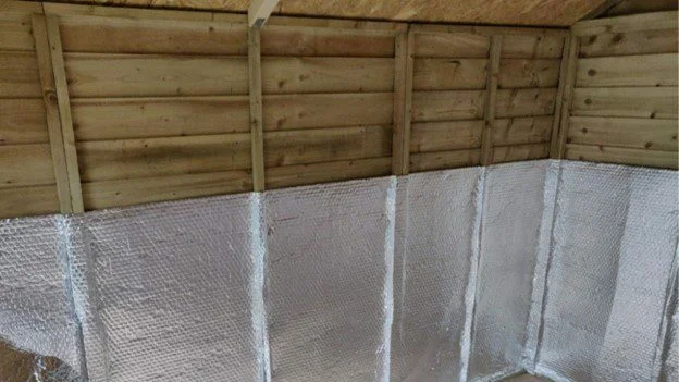 a shed with insulation and ventilation